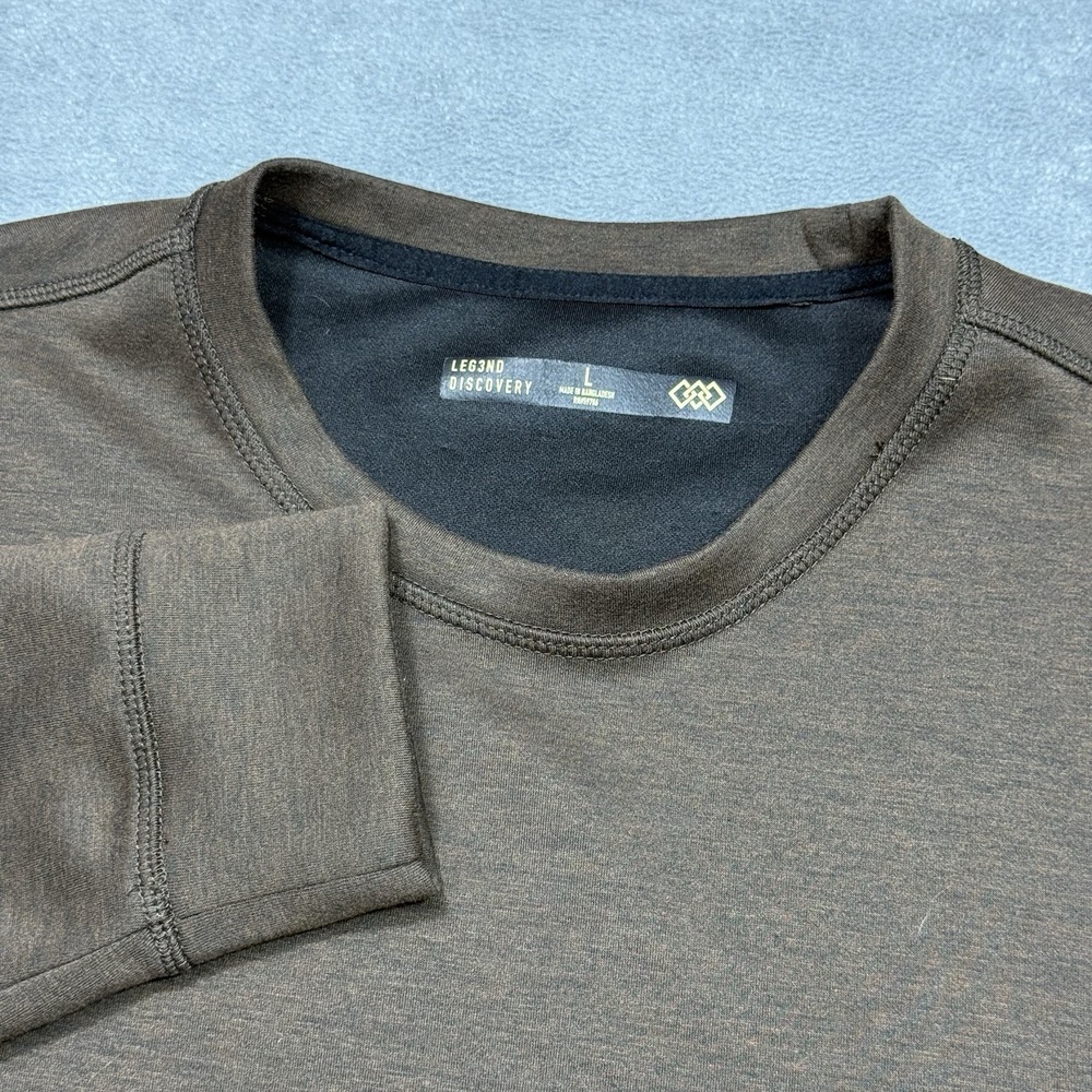Legend Discovery Sweatshirt Mens L  Performance Stretch Pullover Heathered Brown